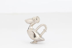 Hermes Pelican Silver Lock Charm