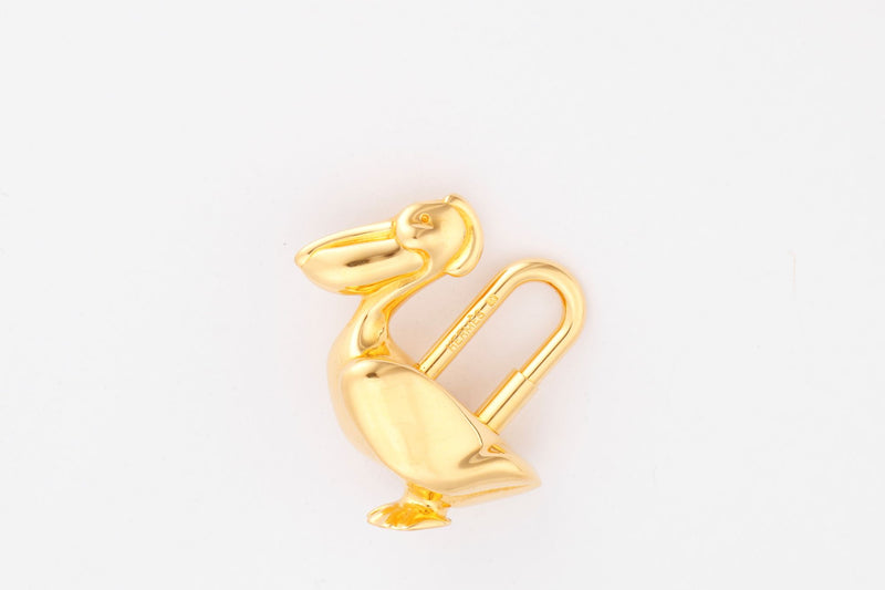 Hermes Pelican Gold Lock Charm