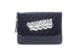 Chanel O Case Gabrielle Series Black Color with Card & Dust Cover