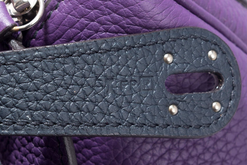Hermès Lindy Rouge Pivoine Clemence 34 Palladium Hardware, 2015, Red Womens Handbag