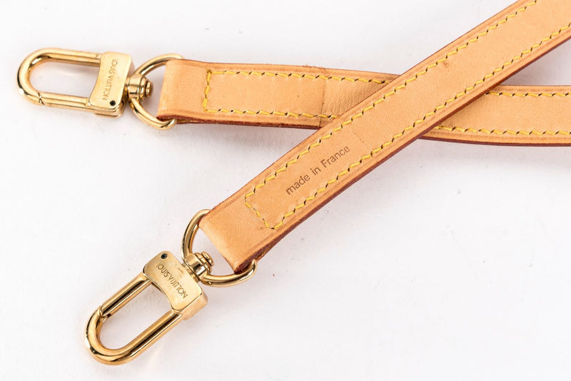Louis Vuitton Vachetta width 15mm Shoulder Strap, Gold Hardware