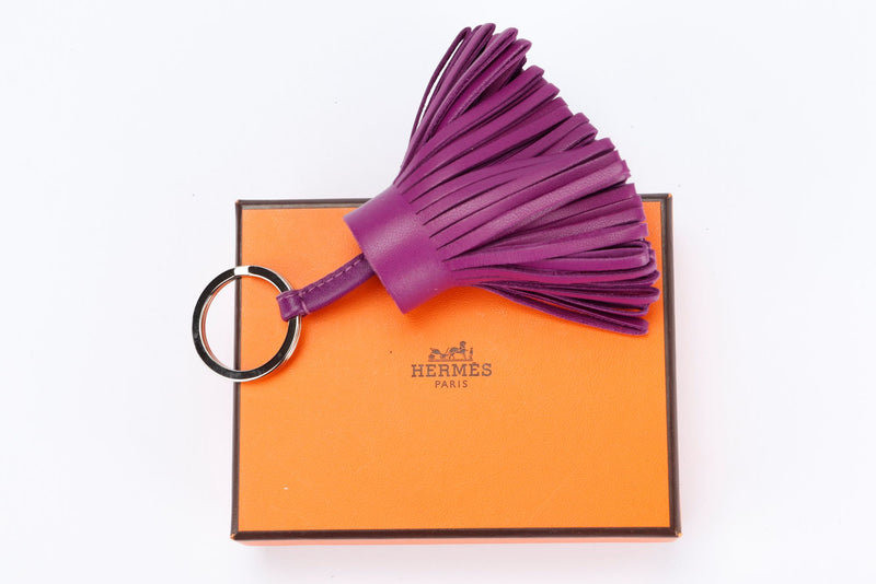 Hermes Carmen Key Chain, Anemone Color, with Box