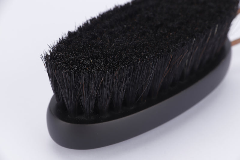 Hermes Black Horse Hair Brush & Black Shoes Horn & Polishing Cream, with Dust Cover