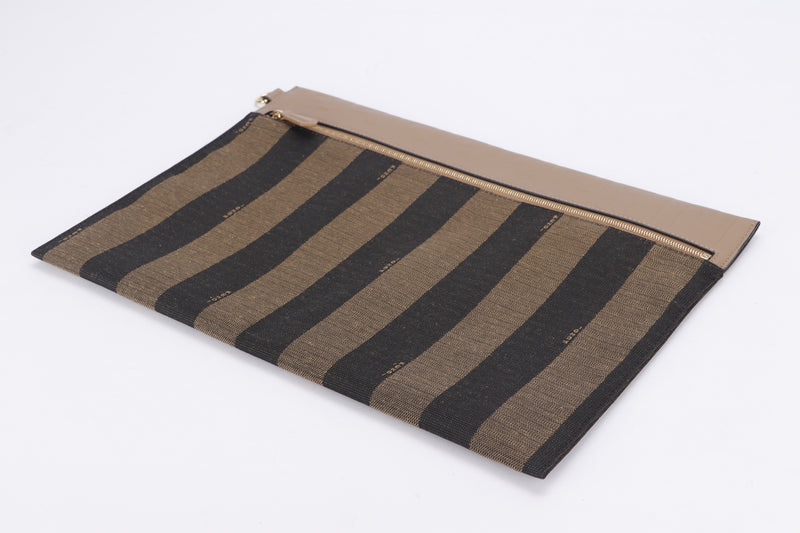 Fendi Zucca Canvas Flat Clutch (7N0109 ABGW 208-8242), no Dust Cover
