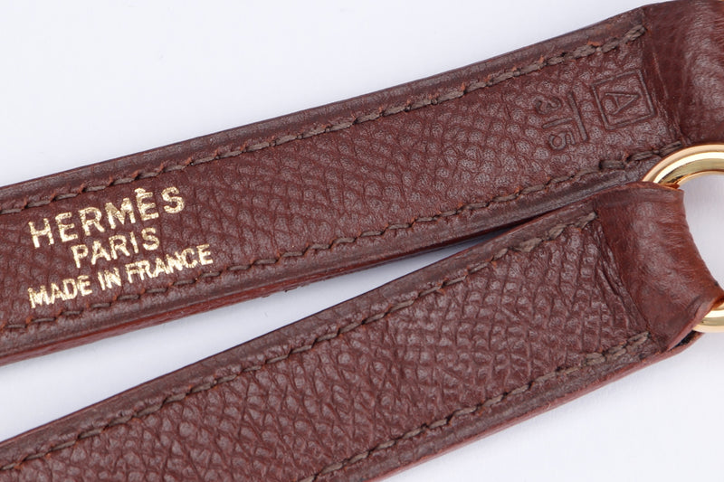 Hermes Vintage Gold Canvas Shoulder Strap, 95 x 5cm, Clip Buckle Gold  Hardware, no Dust Cover