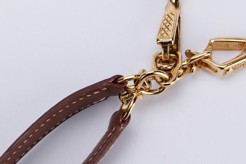 Hermes Shoulder Strap Brown Courcheval Leather, Gold Hardware, with Dust Cover