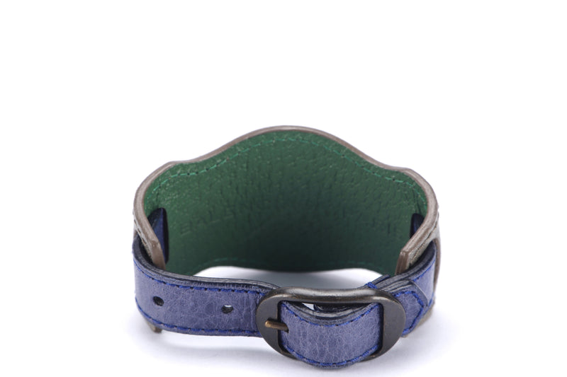 En cuir bracelet Balenciaga Bleu en Cuir - 36918757