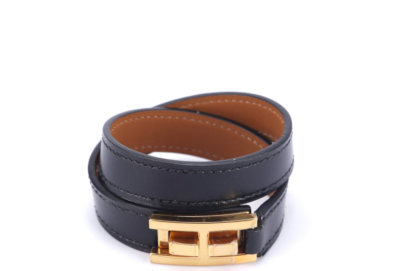 Behapi leather bracelet Hermès Black in Leather - 41388474
