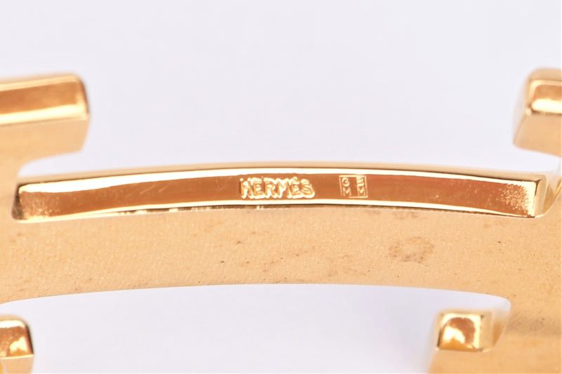 HERMES GOLD PLATED H BELT BUCKLE, NO DUST COVER