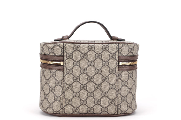 GUCCI 611001 2149 OPHIDIA TOP HANDLE COSMETIC CASE, GG COATED CANVAS MINI SIZE,  NO DUST COVER