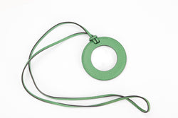 Hermes Green Color Magnifying Glass Necklace