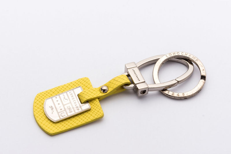Longchamp Keychain Yellow Color Silver Hardware