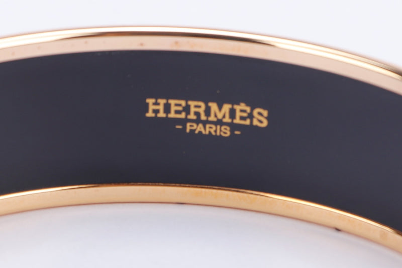 Hermes Enamel Bangle with Leopard Print, with Dust Cover & Box