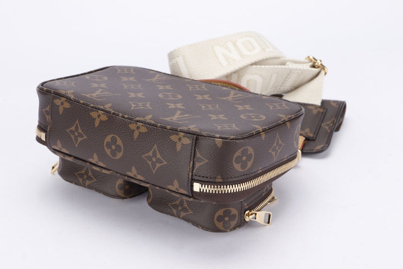 Croisé utility leather crossbody bag Louis Vuitton Brown in