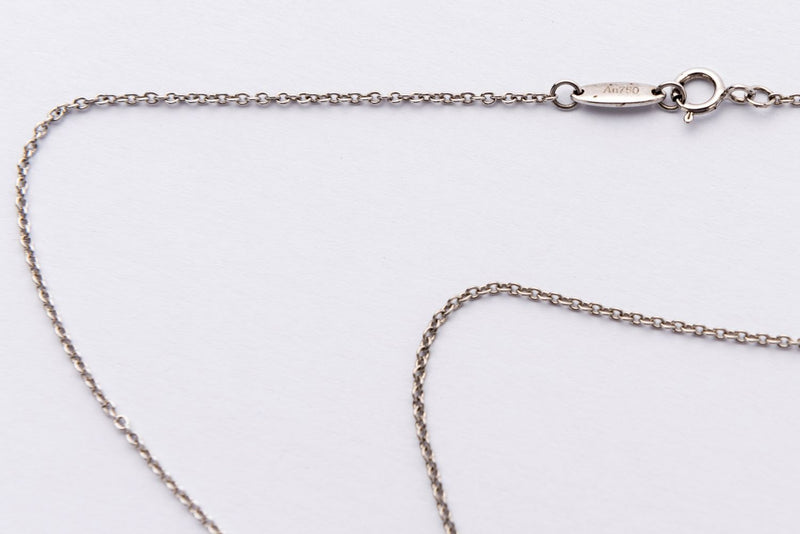 Tiffany & Co. Key Motif Diamond 18K White Gold Necklace