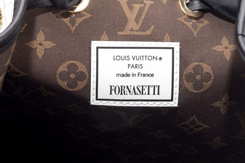 Louis Vuitton Gold Fornasetti Printed Calf Leather And Brown