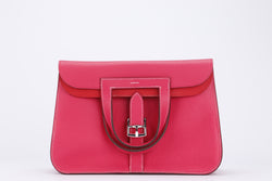 Hermes Halzan 31, Stamp Y, Verso Rose Extreme X Rose De Coeur Color, Silver Hardware, with Dust Cover & Box