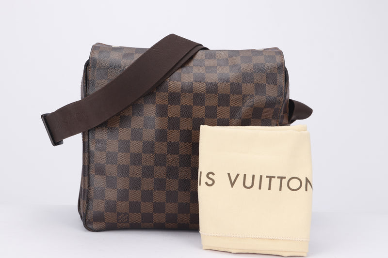 Louis Vuitton Naviglio Damier Ebene Messenger Bag Brown