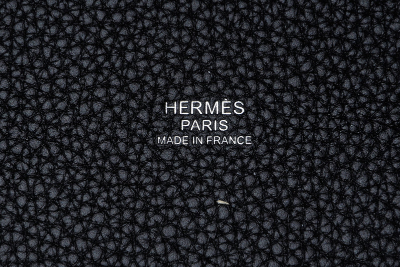 Hermes Picotin 22cm (Stamp Z) So Black Clemence Leather, with Keys, Lock, Dust Cover & Box