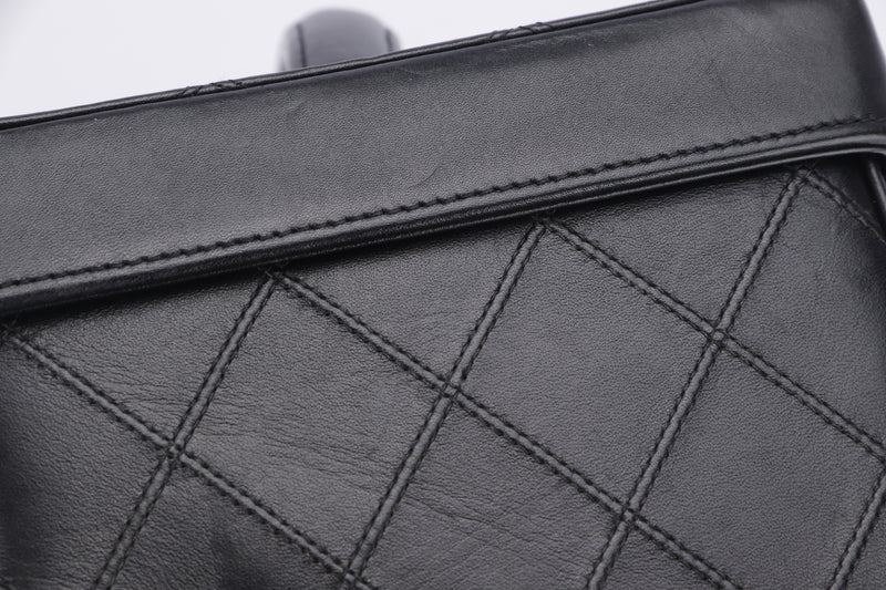 Chanel Vintage Vanity Case (259xxxx) Black Quilted Lambskin