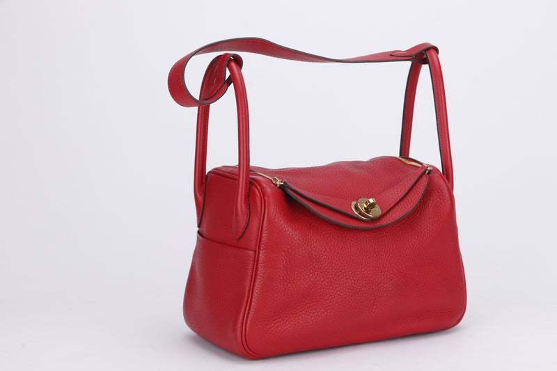Hermes Lindy 26 (Stamp A 2017) Rouge Casaque Clemence