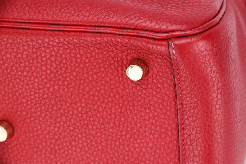 Hermès Lindy 26 Rouge Vermilion Clemence Gold Hardware