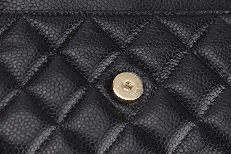 Chanel Wallet Classic Long Black Caviar Leather New – Mightychic