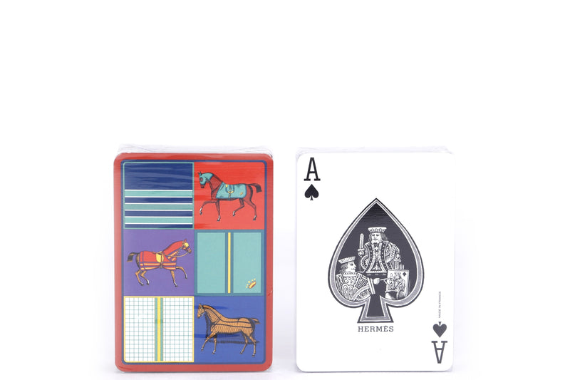 Hermes Set of Two Couvertures Nouvelles Bridge Playing Card, with Box