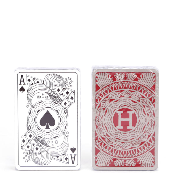 Hermes Set of Two Les 4 Mondes Bridge Playing Card, with Box