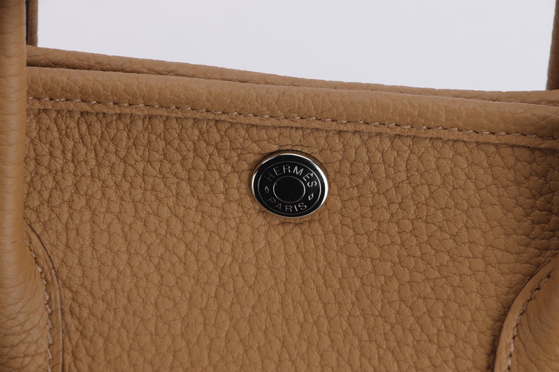 Hermès Garden Party 30 Bag In Biscuit Negonda Leather, Palladium Hardw –  Found Fashion