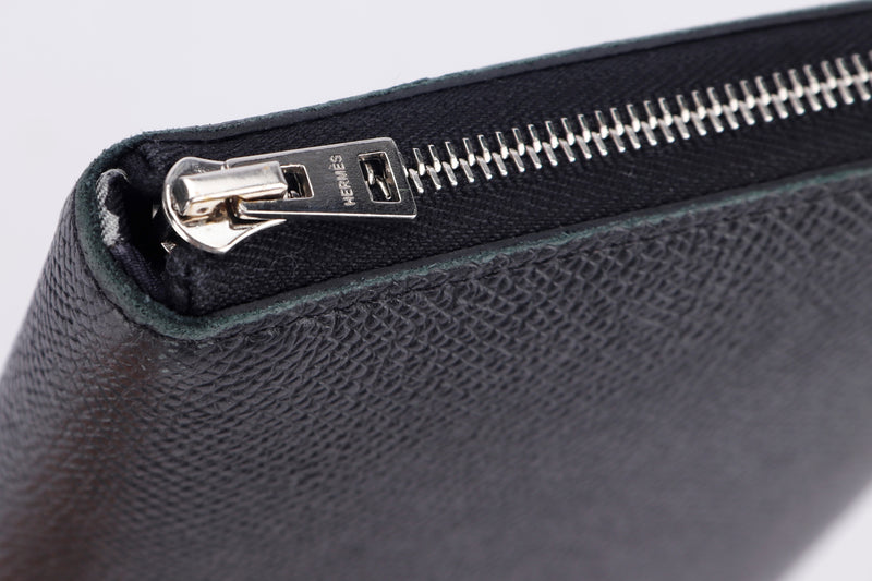 Hermès Béarn Wallet in Blue Leather – Fancy Lux