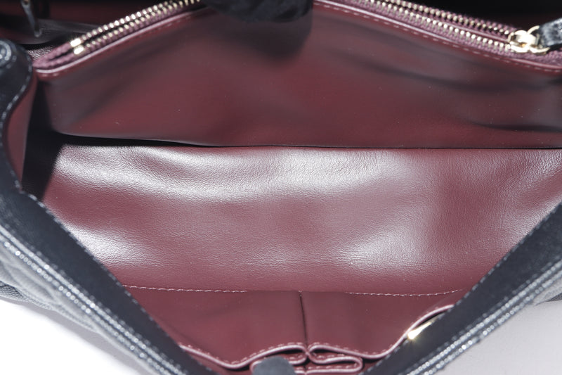 CHANEL COCO HANDLE 28CM (C1HJxxxx) BLACK CAVIAR LEATHER WITH LIGHT GOLD HARDWARE, WITH DUST COVER & BOX
