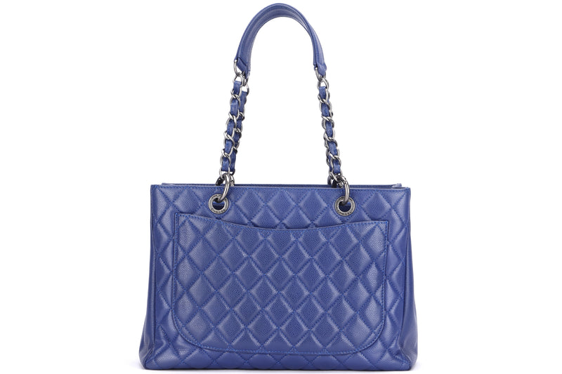 CHANEL GST TOTE (1334xxxx) NAVY BLUE CAVIAR LEATHER RUTHENIUM HARDWARE, WITH CARD, NO DUST COVER