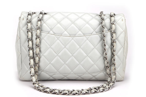 Chanel Classic shoulder Flap bag in hot pink vegan leather and silver  hardware