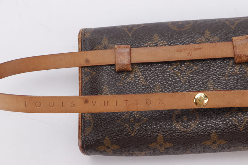 Louis Vuitton Vintage Pochette Florentine Monogram Waist Pouch (FL0073),  with Strap (FL0033), no Dust Cover