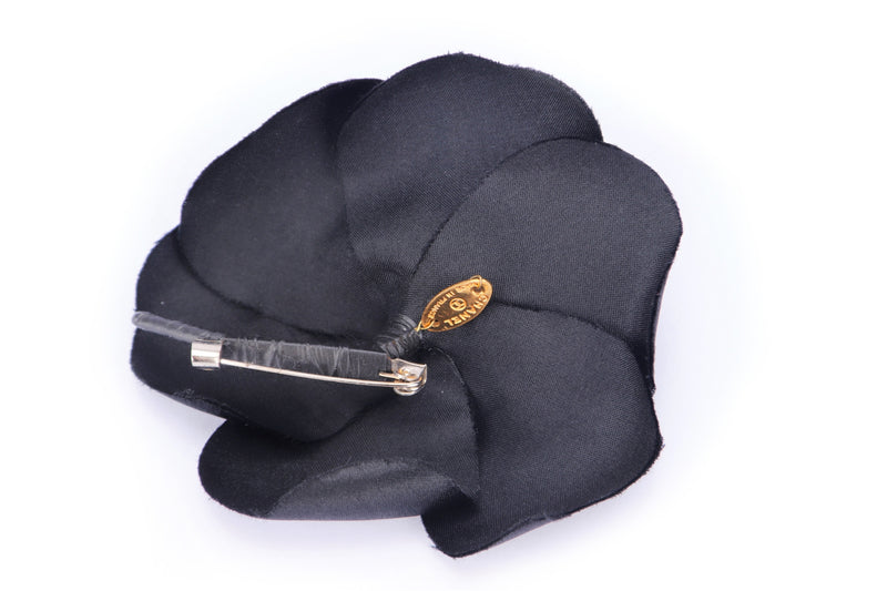 Chanel Camelia Flower Brooch, Black Color, Small Size, no Dust Cover & Box