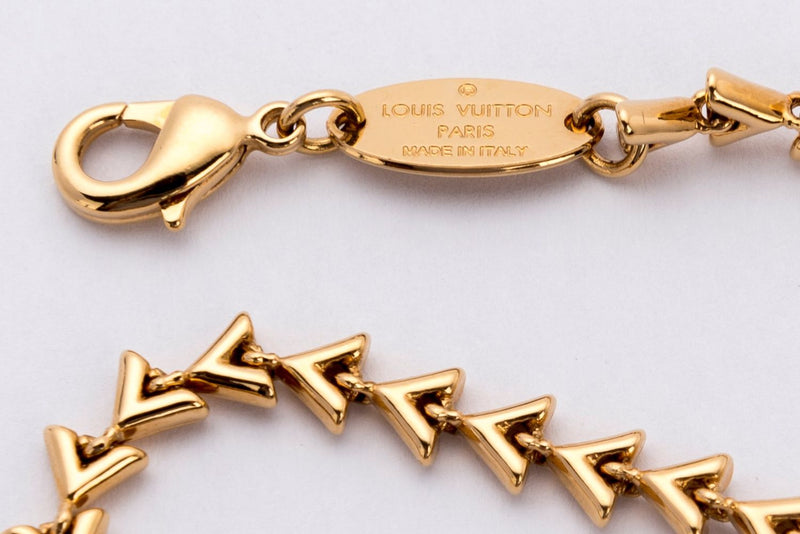 Louis Vuitton Damier Monogram Faux Pearl Charm Bracelet - Gold