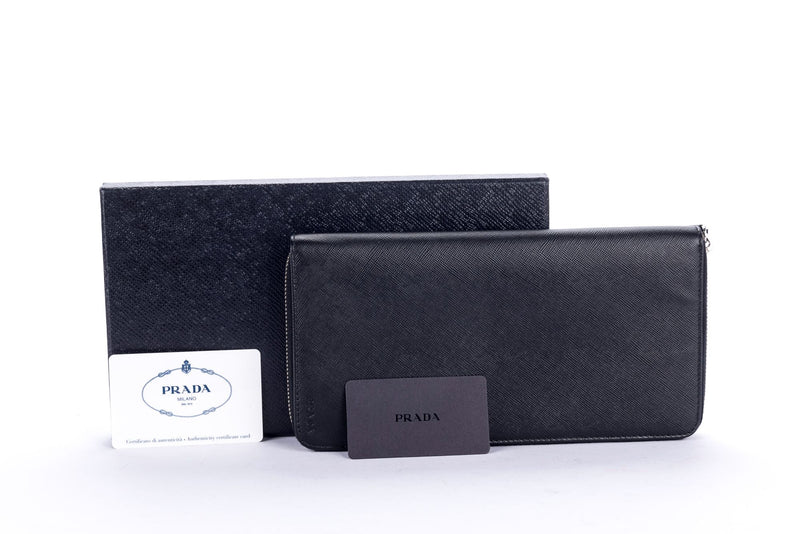 Prada Men's Large Saffiano Leather Wallet