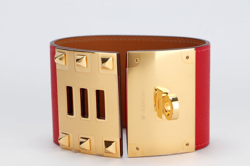 Hermes Kelly Extreme Rouge Casaque Color, Epsom Leather, Gold Hardware