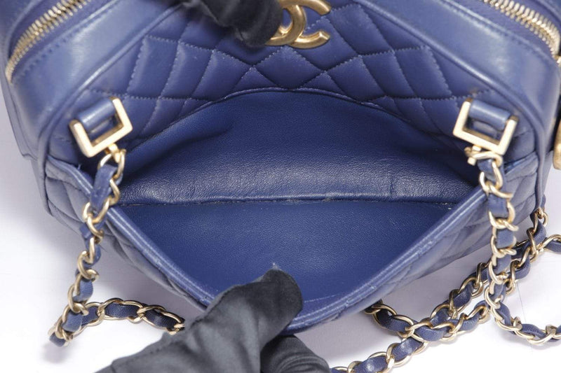 Chanel Indigo Blue Lambskin Camera Bag