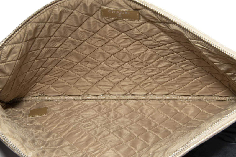 Attic House Bags CHANEL O CASE A70102 Y331130 13574 METALLIC GOLD COLOR STAR EMBOSSED SILVER HARDWARE AHC-4126-CHA
