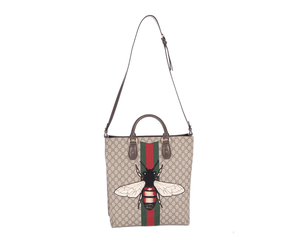 Attic House Bags GUCCI 437549 001998 MONOGRAM BEE ICON 2 WAY USE TOTE BAG AHC-4432-GUC
