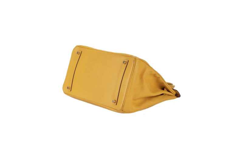 Hermès - Authenticated Birkin 40 Handbag - Leather Yellow for Women, Good Condition