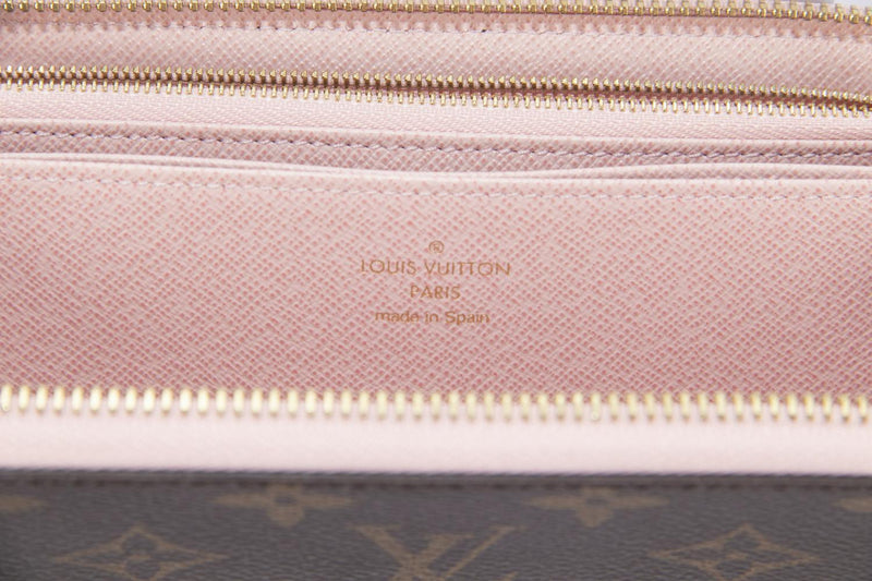 Louis Vuitton M62402 Long Zip Around Wallet With Tassel Monogram Canvas  Pink Interior