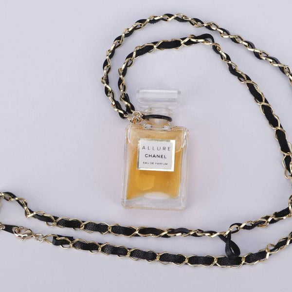 Chanel Perfume Pendant _ALLURE_ Necklace GHW W30cm (NDC)