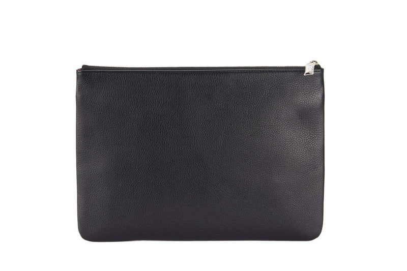 Attic House Other Accessories Chanel Black Grain Calf Leather O Case with Front Pocket MDG-191-CHA
