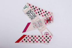 Attic House Other Accessories Hermes Silk Twilly Pink Poker Card Series AHC-4939-HER