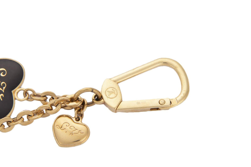 Louis Vuitton Pomme D'Amour Rayures Coeur Heart Bag Charm / Key Chain