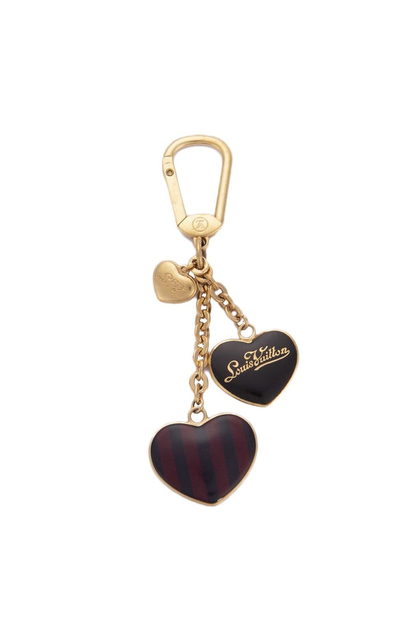 Attic House Other Accessories LV Pomme D'Amour Rayures Coeur Heart Bag Charm / Key Chain AHC-2304-LV