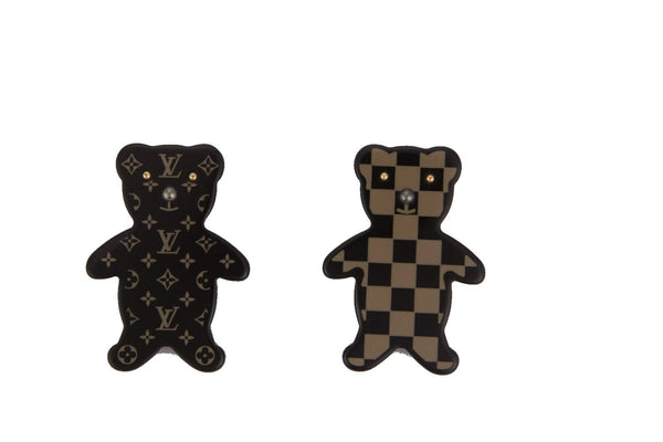 Attic House Other Accessories LV TEDDY BEAR BROOCH IN MONOGRAM AND DAMIER MDG-1039-LV